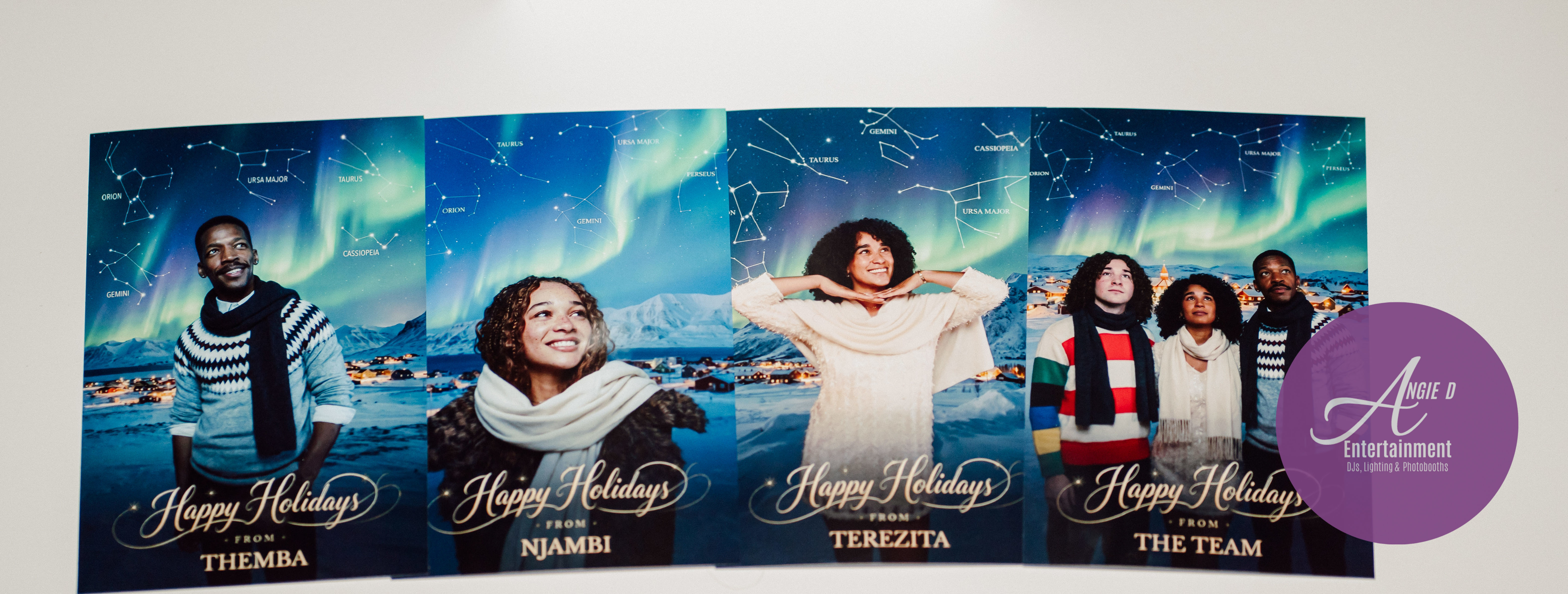 Four guests enjoying ADE's AI Constellation holiday experience