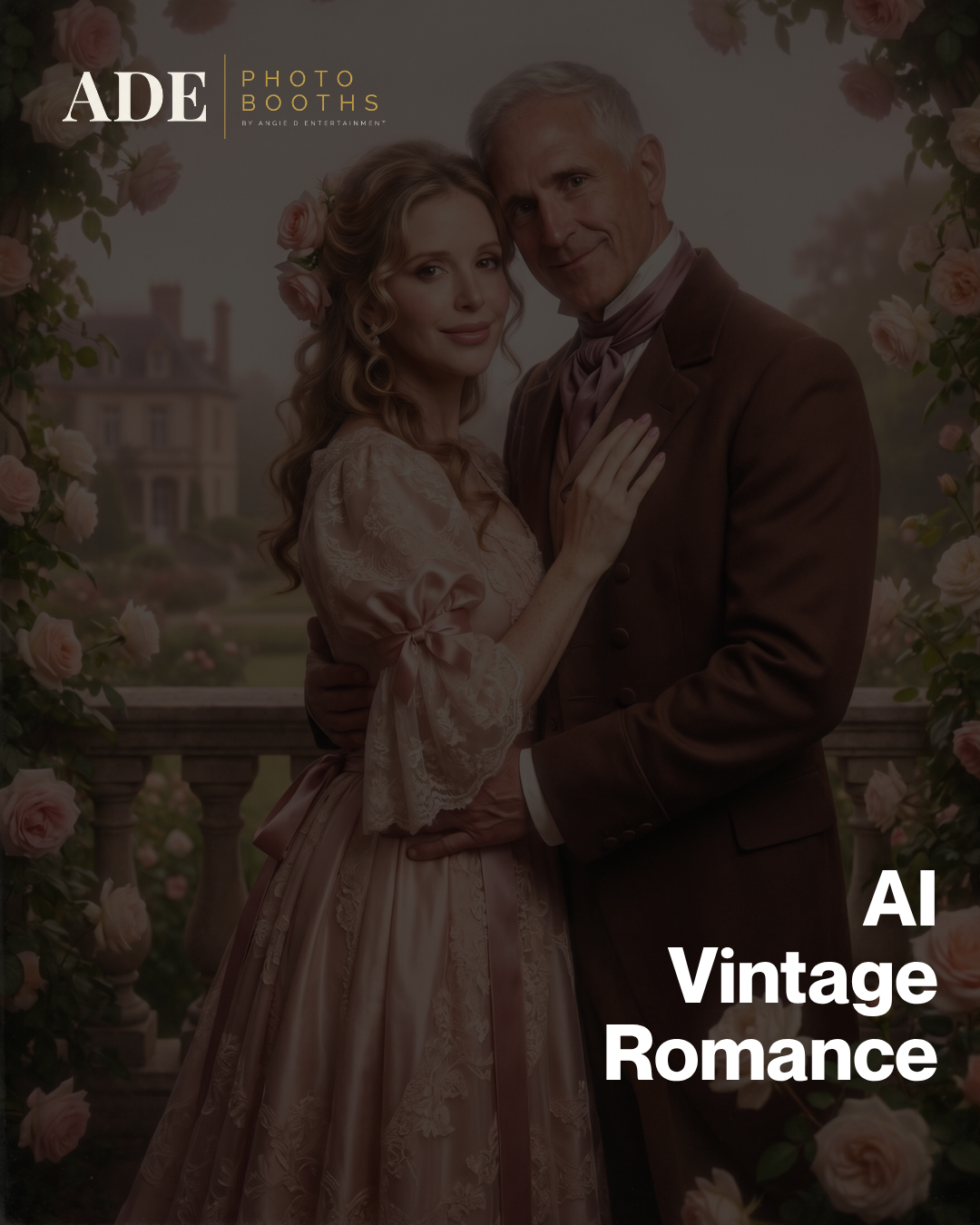AI Vintage Romance portrait created by ADE Photo Booths